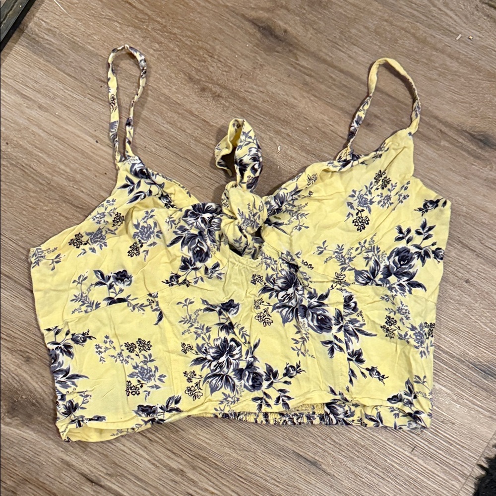 Angie Yellow and Blue Floral Camisole